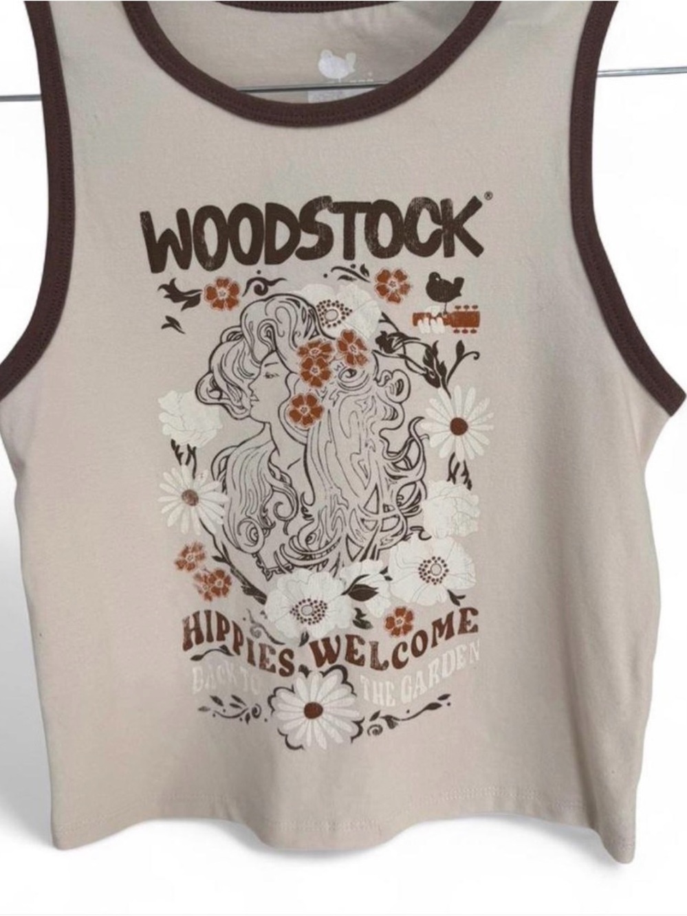 Hybrid Apparel Woodstock Graphic Tee in Cream